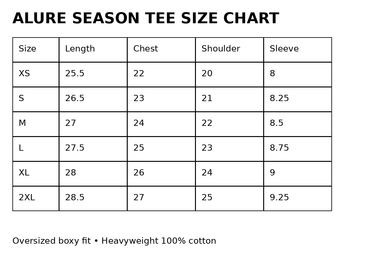"Alure season" TEE